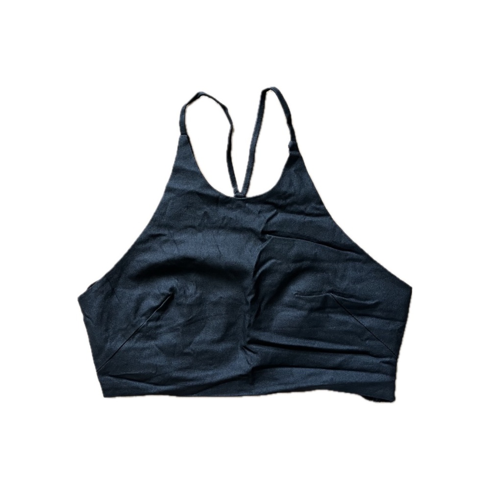 Forever 21 Black Faux Leather Halter Top